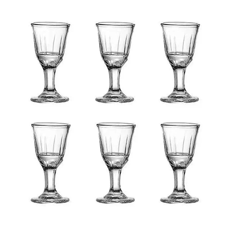 6pcs Shot Glass 10ml Small Capacity Glass Spirits Cup Goblet Spirits Cup Wine Dispenser Wholesale Drinkware Transparent Cups