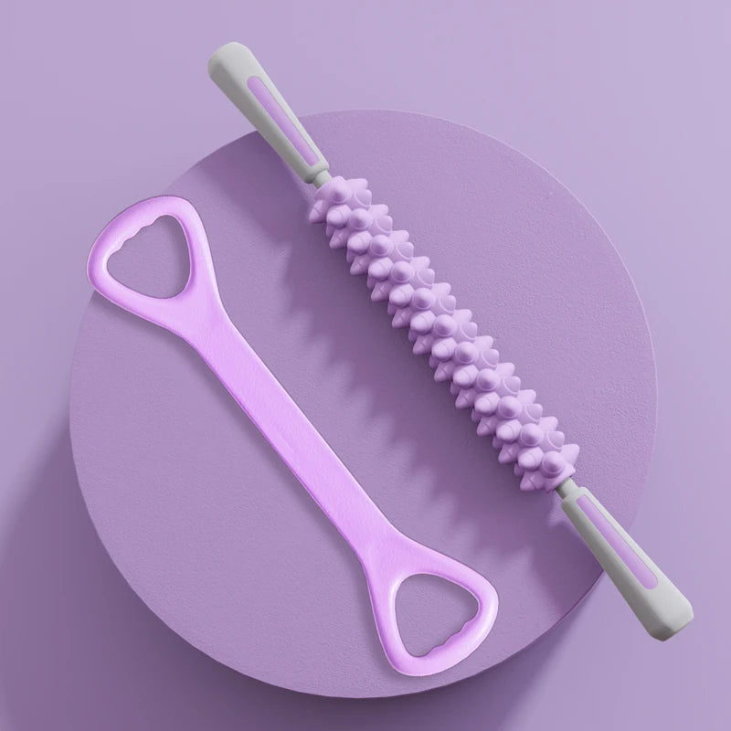 Yoga Massage Stick Yoga Fitness Wolf Teeth Muscles Massage Stick Calves Thighs Quadriceps Arm Forearm Relaxation Artifact Roller