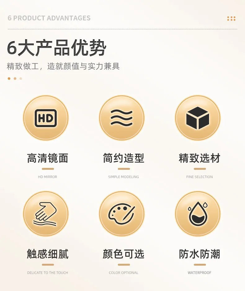 Frameless mobile full-length mirror in the cloakroom Intelligent 360-degree rotating full-length mirror Floor type