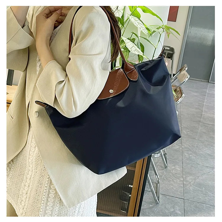 Women's shoulder bag new large-capacity tote bag armpit bag female Longxiang bag fashionable handbag