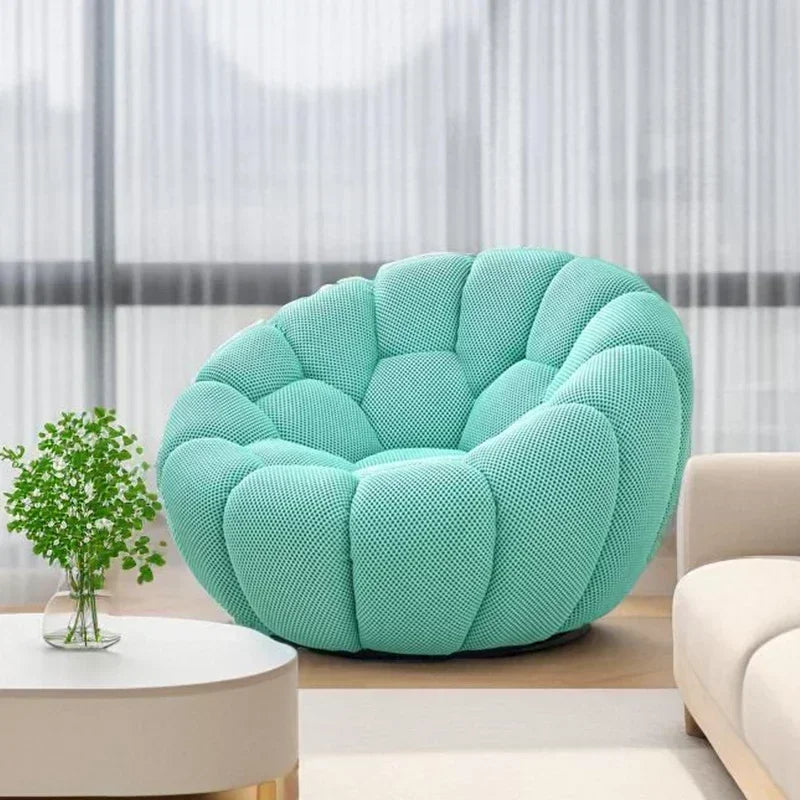 Single Seat Designer Pumpkin Lazy Sofa Balcony and Bedroom Can Lie Down and Recline Italian Minimalist Rochburg Football Sofa