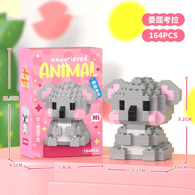 Animals Bricks Construction Set Micro Building Blocks Children Toy Adult Particle Building Block Mini Toys Decoration Home Gifts