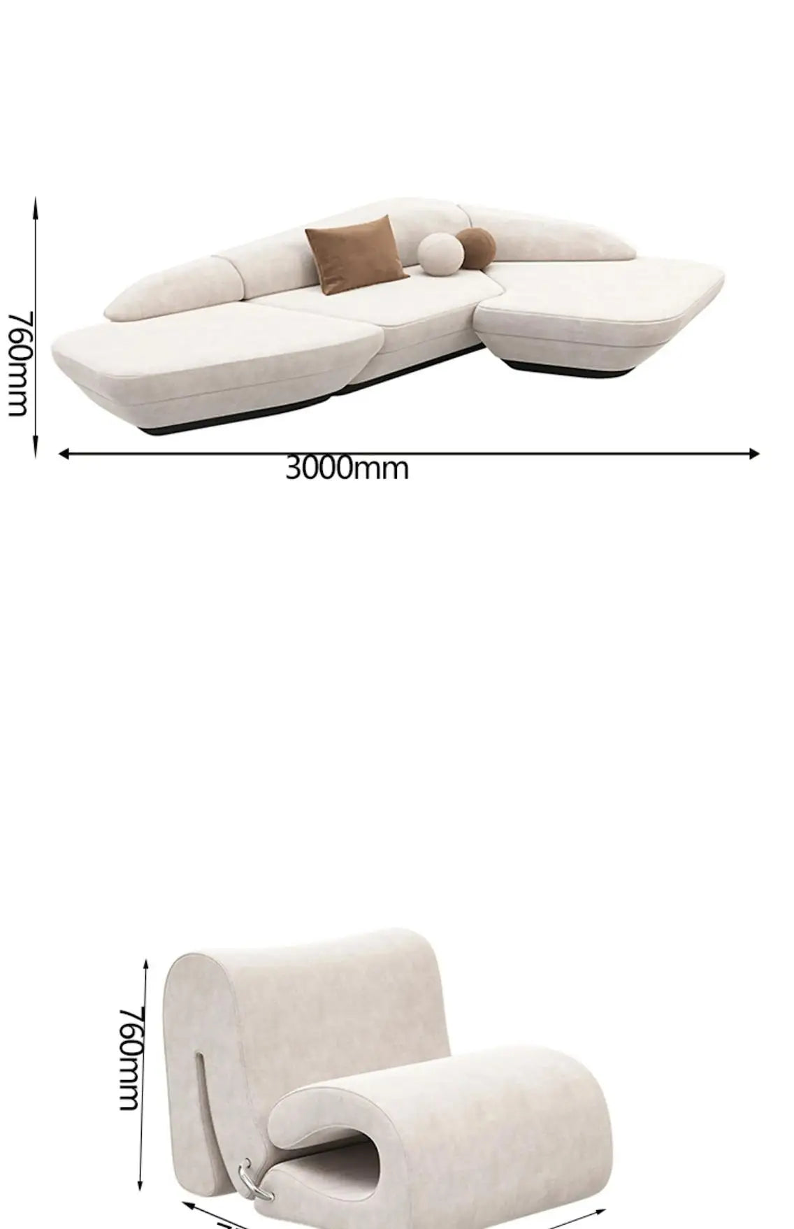 Aesthetics Curved Luxury Sofa Leisure Reception Corner Cute Sofa Office Negotiation Designer Art Muebles Entrance Hall Furniture