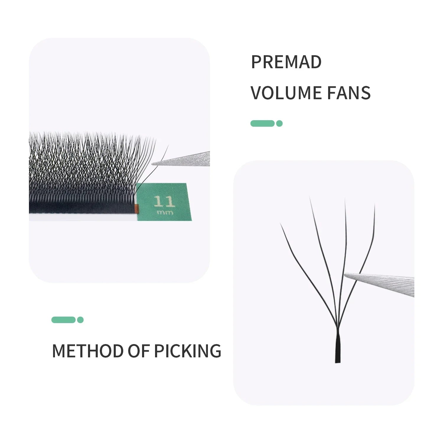 GLAMLASH 4D5D W Shaped Eyelash Extension Premade Volume Fans W Style Lashes Faux Mink Soft Easy Faning Natural Lashes