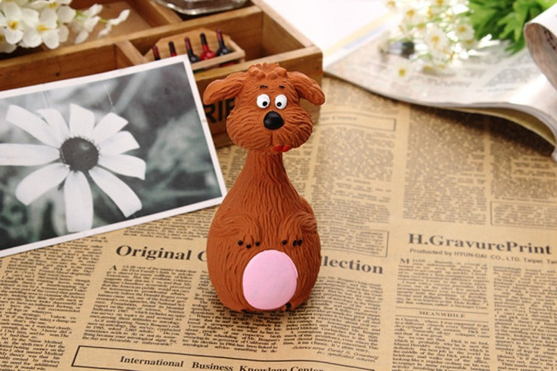 Dog Voice Toy Cartoon Shape Teddy Fadou Teeth Grinding Cleaning Plaything Rubber Anti Bite Training Pets Dogs Toys Pet Supplies