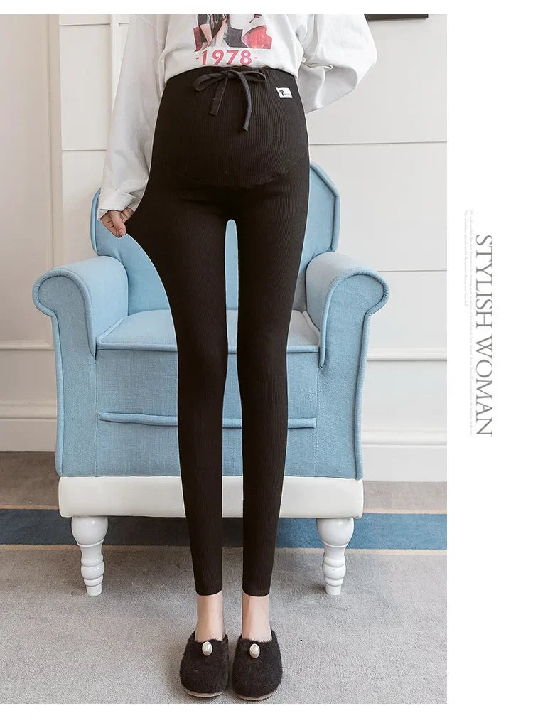 Pregnant Woman Adjustable Big Size Leggings New Maternity Pants  Pregnancy Thin Soft Cotton High Waist Clothes