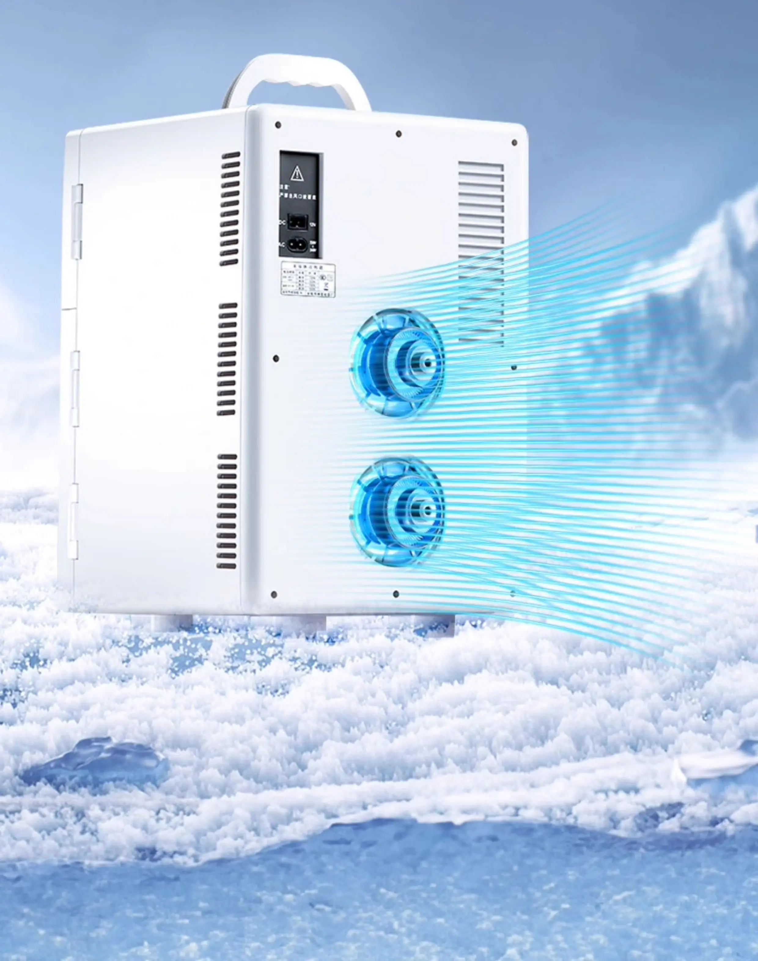 ‌Dual-Core Cooling Car Refrigerator Portable Fridge Home 35dB Low-Noise Breast Milk Chiller Office Solution w/Layered Storage