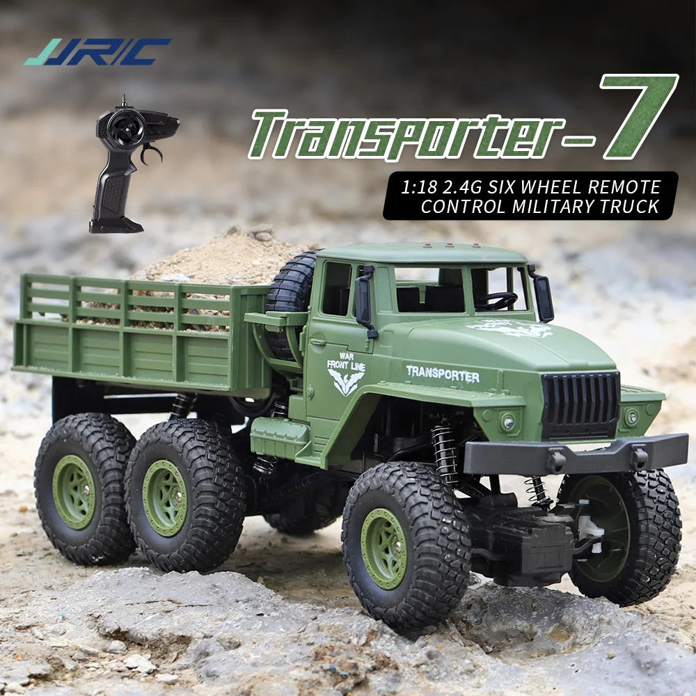 JJRC 1/18 Rc Car Off-Road  2.4G Radio Controlled Car Military Electric Machine 10Km/h Rc Buggy Children's Cars Toys for Boys kid