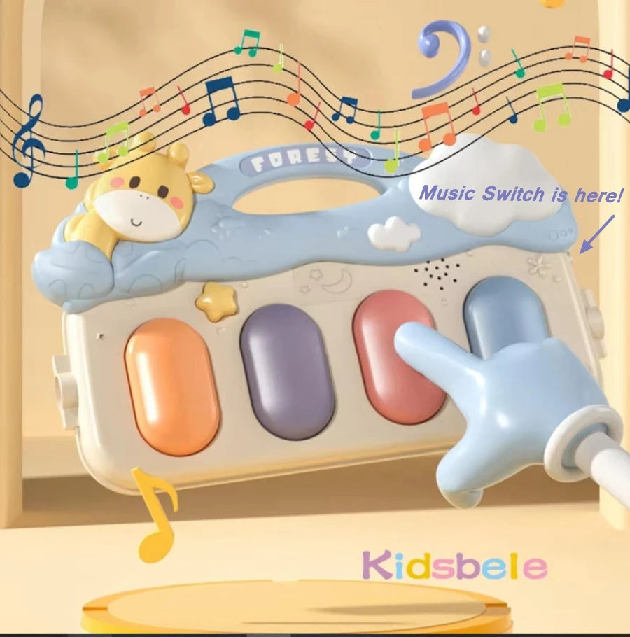 Baby Play Activity Gym With Piano Hanging Rattles Soft Padded Tummy Time Mat Montessori Sensory Learning Newborn Christmas Gift