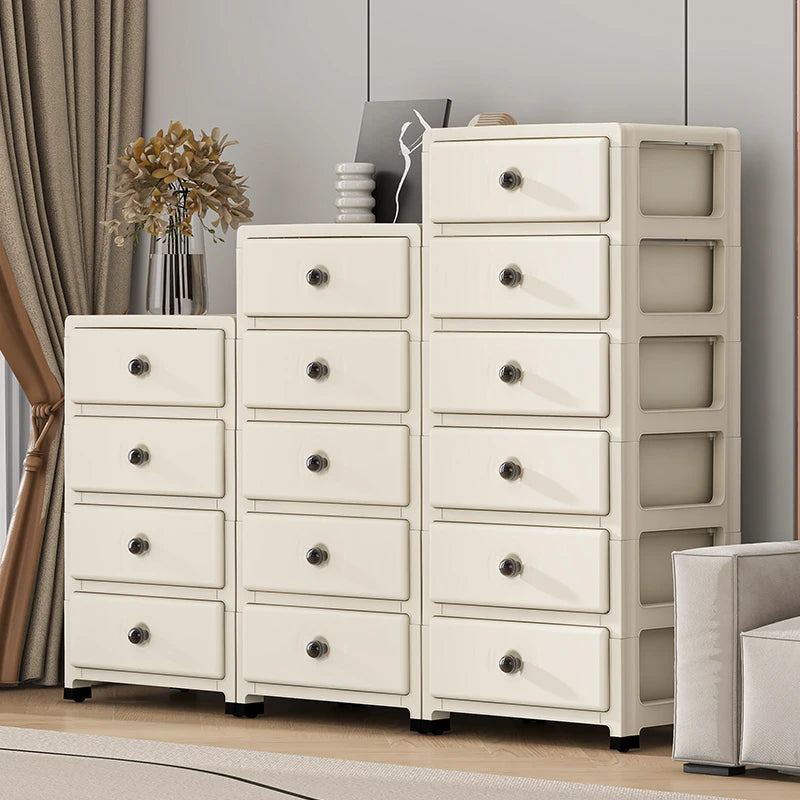 Mobile Multi-Layer Drawer Storage Cabinet,Large Capacity Bedside Table with Wheels for Bedroom/Kitchen/Living Room