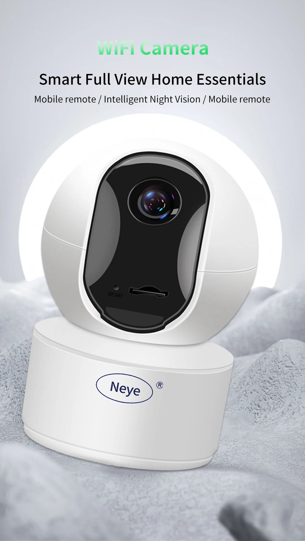 Neye S5 8MP 4K WiFi Security Camera Home Indoor Baby Monitor 360 ° Panoramic Camera CCTV Smart Home Security