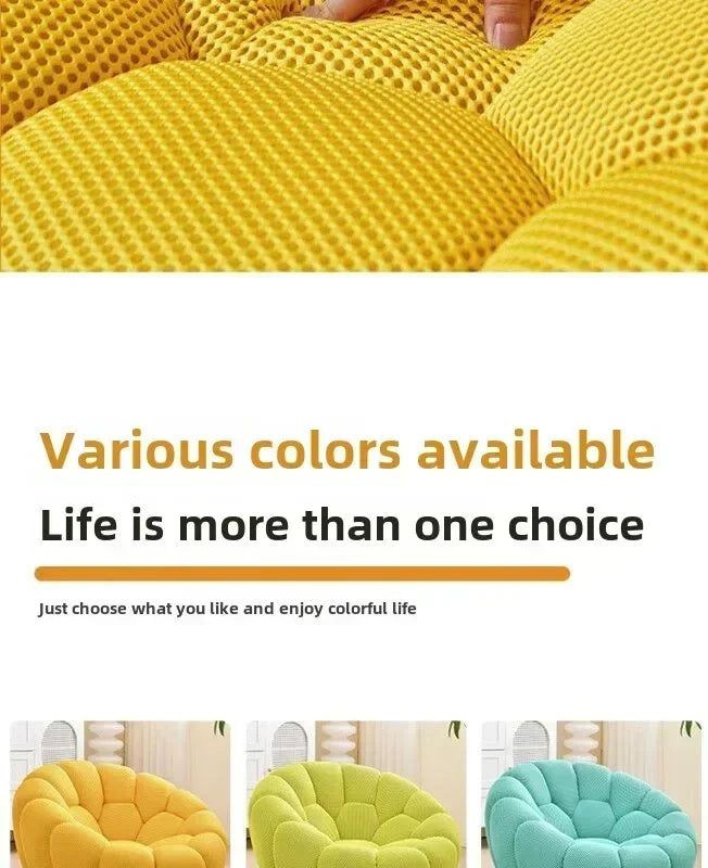 Single Seat Designer Pumpkin Lazy Sofa Balcony and Bedroom Can Lie Down and Recline Italian Minimalist Rochburg Football Sofa