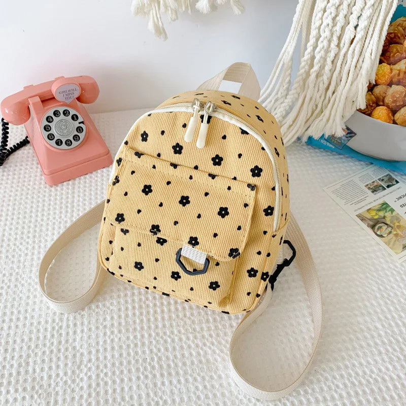 Velvet Mimi Backpack for Kids New Cute Print Zipper Princess Girl Travel Bags Korean Fashion Simple Student School Bags