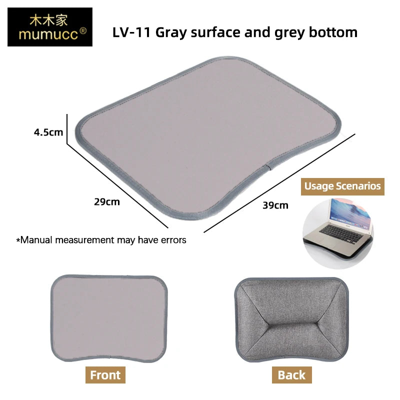 MUMUCC Multifunctional Laptop Desk With Cushion and Filled with Foam Particles, Small Pillow Table, Hard Mouse Pad Large