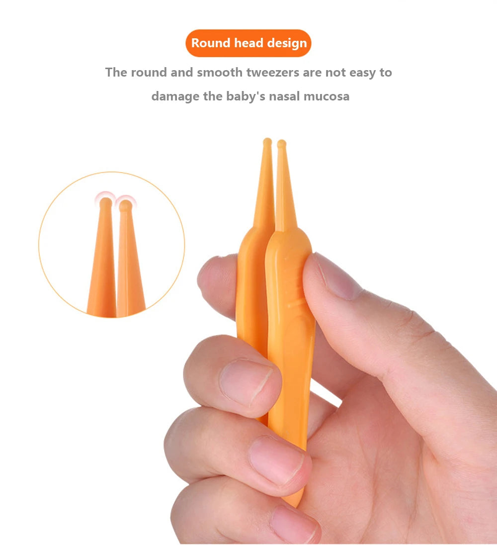 Baby Dig Booger Clip Infants Ear Nose Navel Clean Tools Kids Safety Tweezers Cleaning Forceps Toddler Nasal Cavity Care