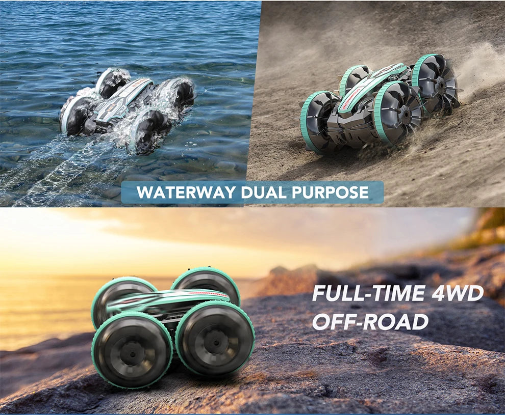 Amphibious Remote Control Car RC Stunt Car Vehicle Double-sided Flip Driving Drift Rc Cars Outdoor Toys for Boys Children's Gift