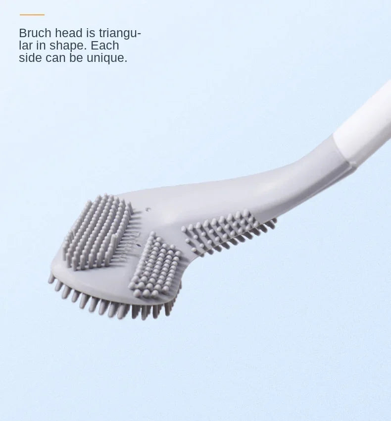 Golf Silicone Toilet Brushes Set Long Handled Toilet Cleaning Brush Black Modern Hygienic Bathroom Accessories Toilet Brush