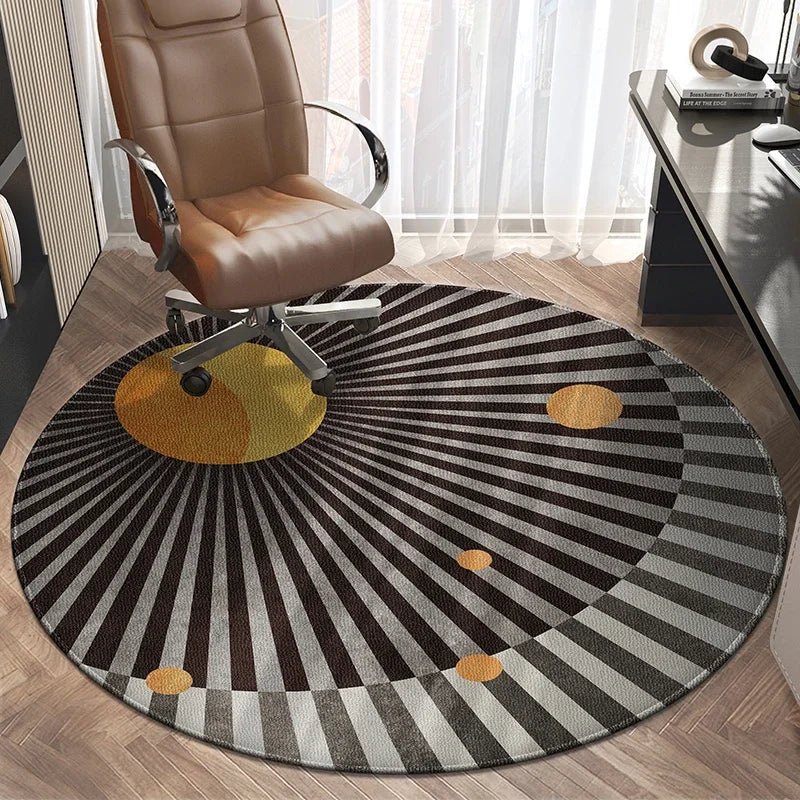 Bedroom round floor mat dirt resistant round carpet office computer gaming swivel chair rocking table study stool under study