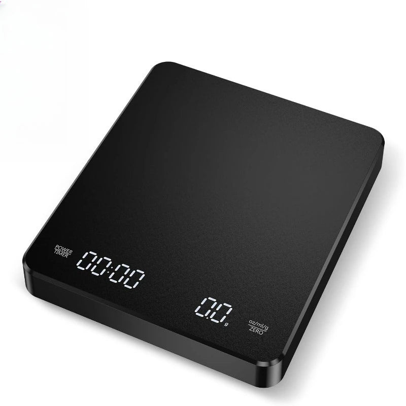Digital Rechargeable Coffee Scale with Timer 3kg Max 0.1g Precision LED Screen USB Espresso Kitchen Scale for Brewing