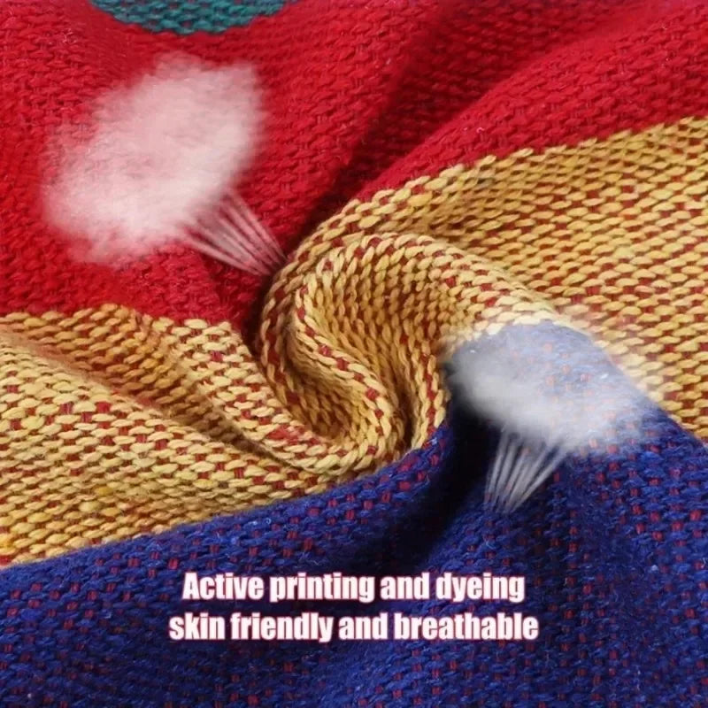 200KG Capacity Stripes Canvas Hammock Chair Thick for Garden Swing Seat Patio Camping Beach Dormitory Leisure with Storage Bag