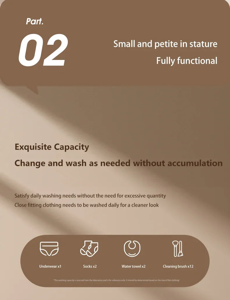 Portable Small Washing Machine Automatic Makeup Brush Cleaner Household Mini Washing Machine for Socks Underwear Panties Washer