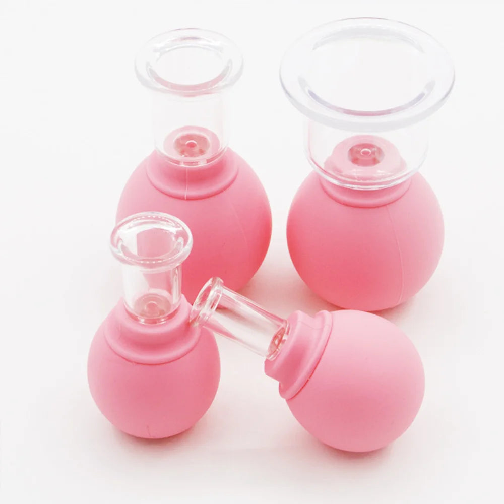 1/4PCS Rubber Massage Body Cups Vacuum Face Cupping Massage Cupping Facial Skin Lifting Body Anti Cellulite