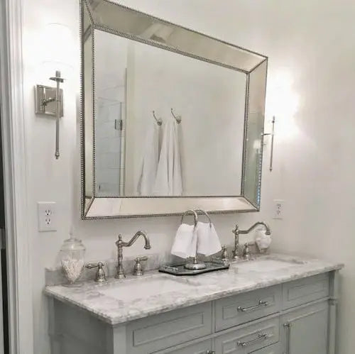 Full Length French Style Mirror Decoration Wall Living Room Aesthetic Mirror Luxury Vintage Floor Standing Espelho Accessories