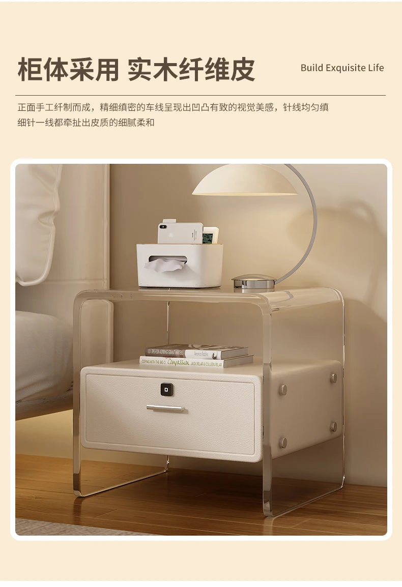 Acrylic Minimalist Nightstand Storage Trendy Drawer Simple Bedside Table Modern Simple Mesitaa De Noche Bedroom Furniture