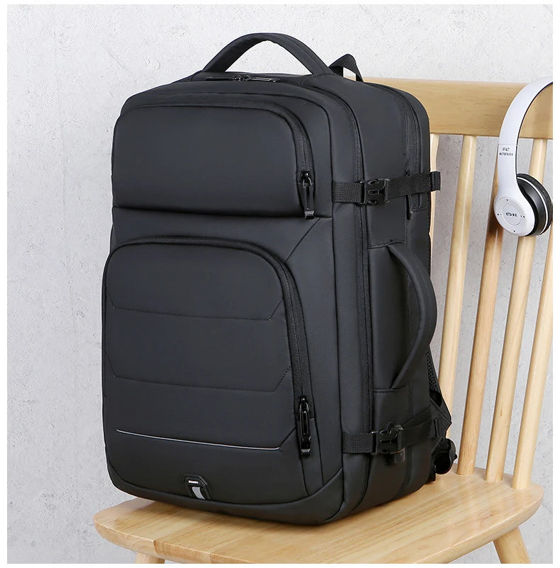 Expandable Men‘s 17 Inch Laptop Backpacks Waterproof Notebook Bag USB Schoolbag Sports Travel School Bag Pack Backpack For Male