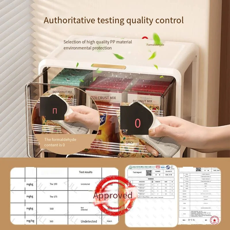 Window-side storage cabinet, transparent storage cabinet that doesn't require installation, large-capacity bedroom storage box
