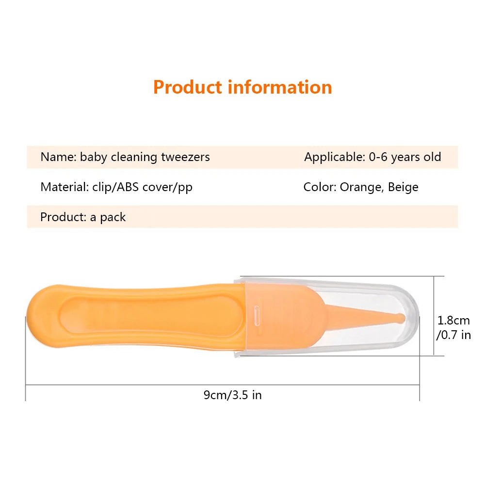 Baby Dig Booger Clip Infants Ear Nose Navel Clean Tools Kids Safety Tweezers Cleaning Forceps Toddler Nasal Cavity Care