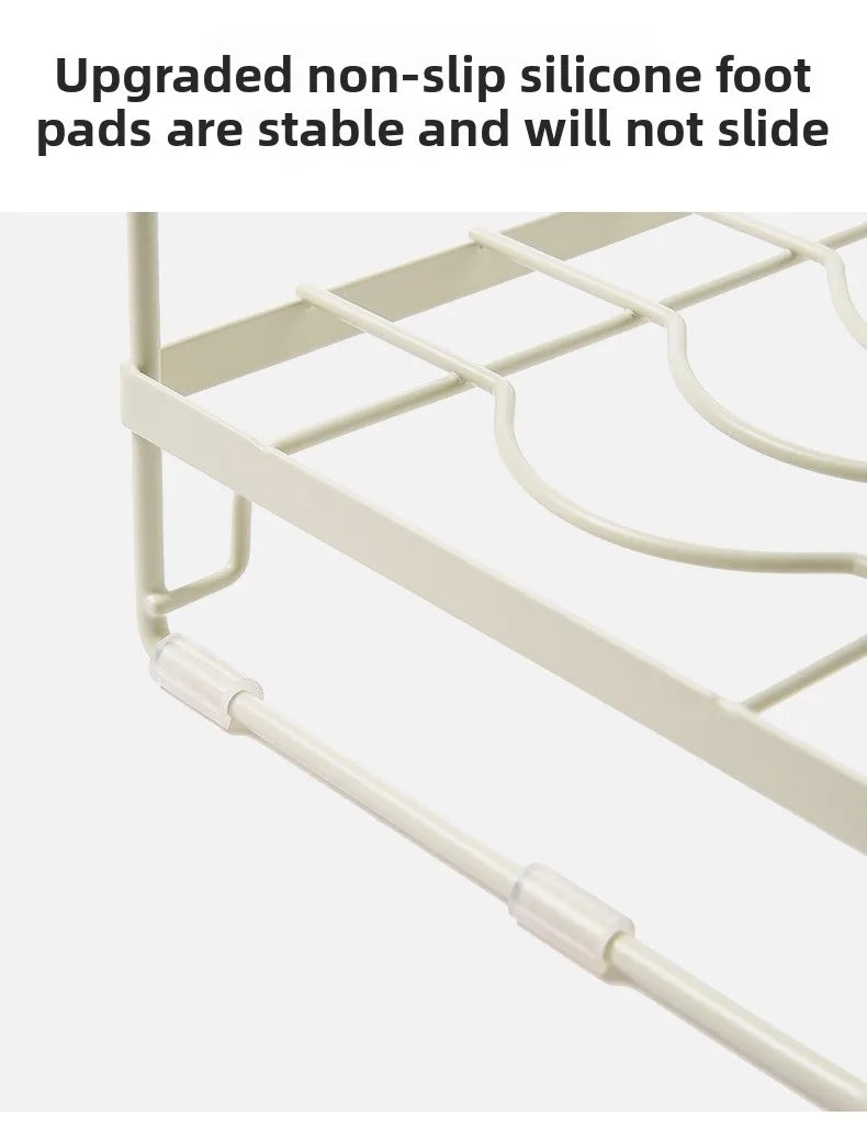 Home Kitchen Utensil Storage Kitchen Storage Rack Drainage-Free Dish Drying Rack Countertop Bowl & Utensil Storage Cabinet Rack