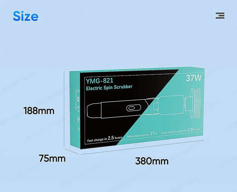 HOMFISH 2025 NEW 8-in-1 Electric Spin Scrubber Wireless Cleaning Brush  Waterproof Bathroom Scrubber Adjustable Extension Handle