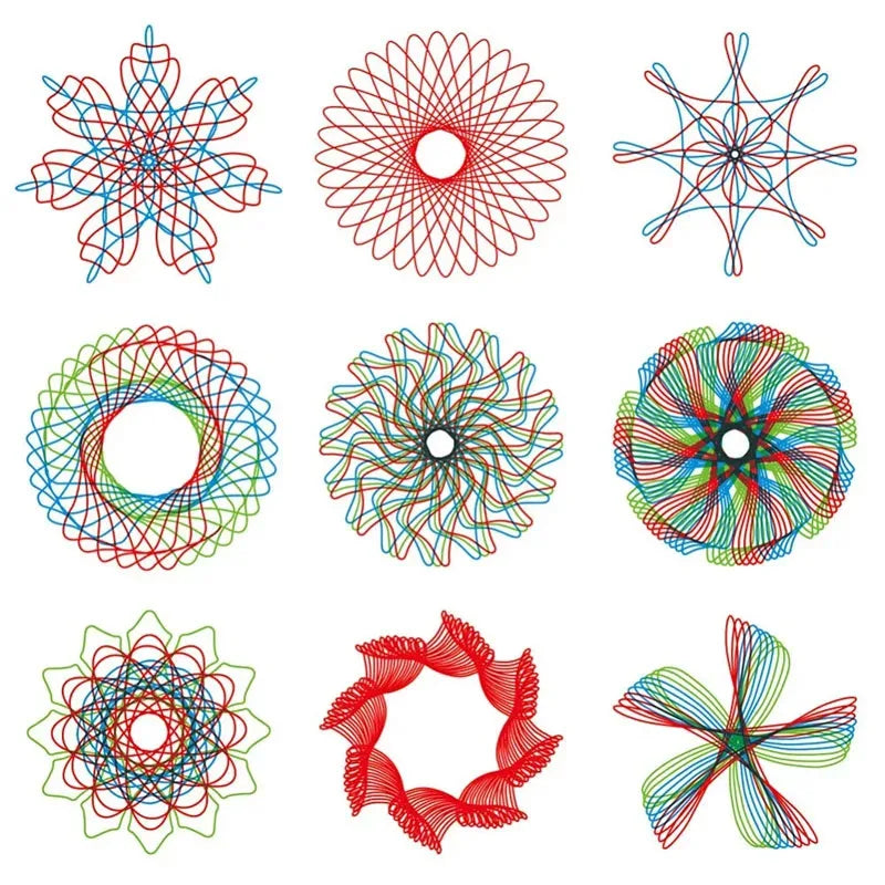 Spirograph Drawing Kit - Interlocking Gears & Wheels Set, Creative Geometric Art Toy for Kids Educational Gift