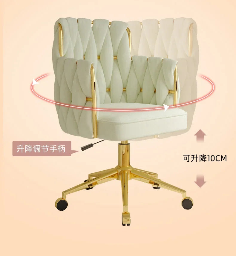 Study Throne Office Chair Vanity Modern Ergonomic Luxury Nordic Office Chair Designer Relaxing Sillas De Oficina Salon Furniture