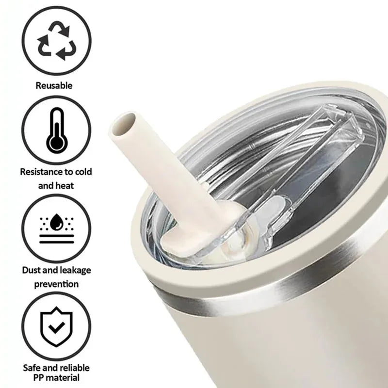 40oz Flip Straw Leak Proof Lid for Stanley Cup Spill-proof Cover Tumbler Lid Replacement for Stanley Cup Accessories Straw Cover