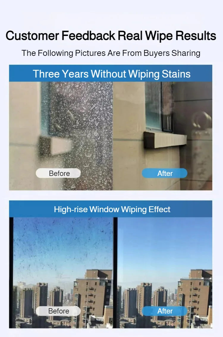 2in1 Highrise Glass Brush Window with Squeegee and Mini Brush Rotatable Glass Wiper Home Cleaning Tool for Glass,Walls and Floor