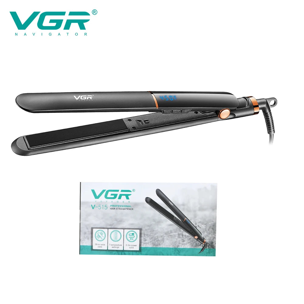 VGR Electric Hair Brushes Ceramics Curling Iron Black Dryer And Straightening Brush Hair Styling Brush 45