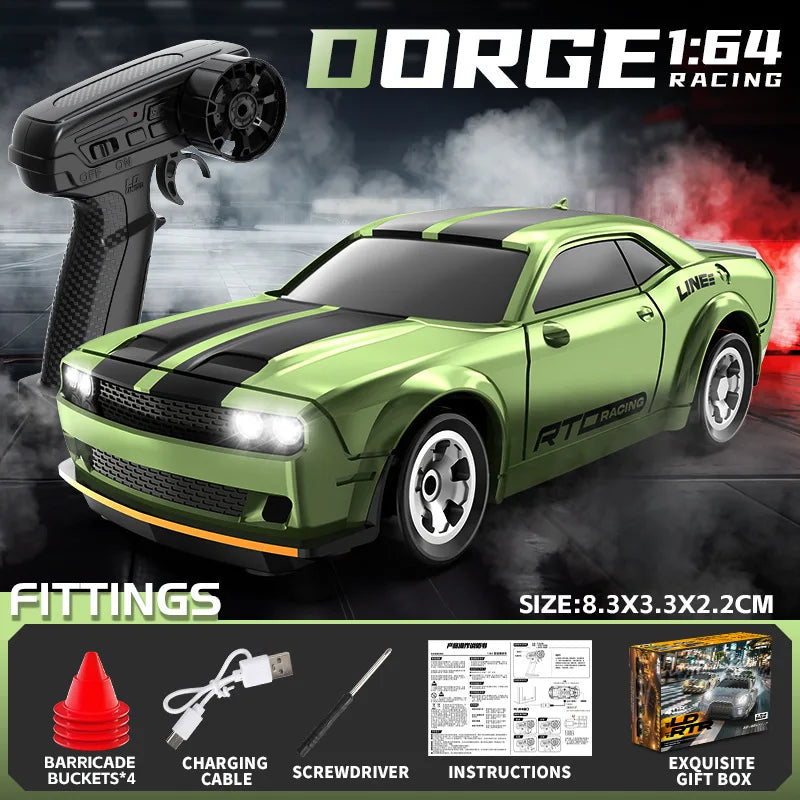 1:64 Remote Control Car 2.4G Mini Radio Control Drift Stunt Car 4WD Desktop Racing Vehicle Model Boy Toy Kid Birthday Gifts