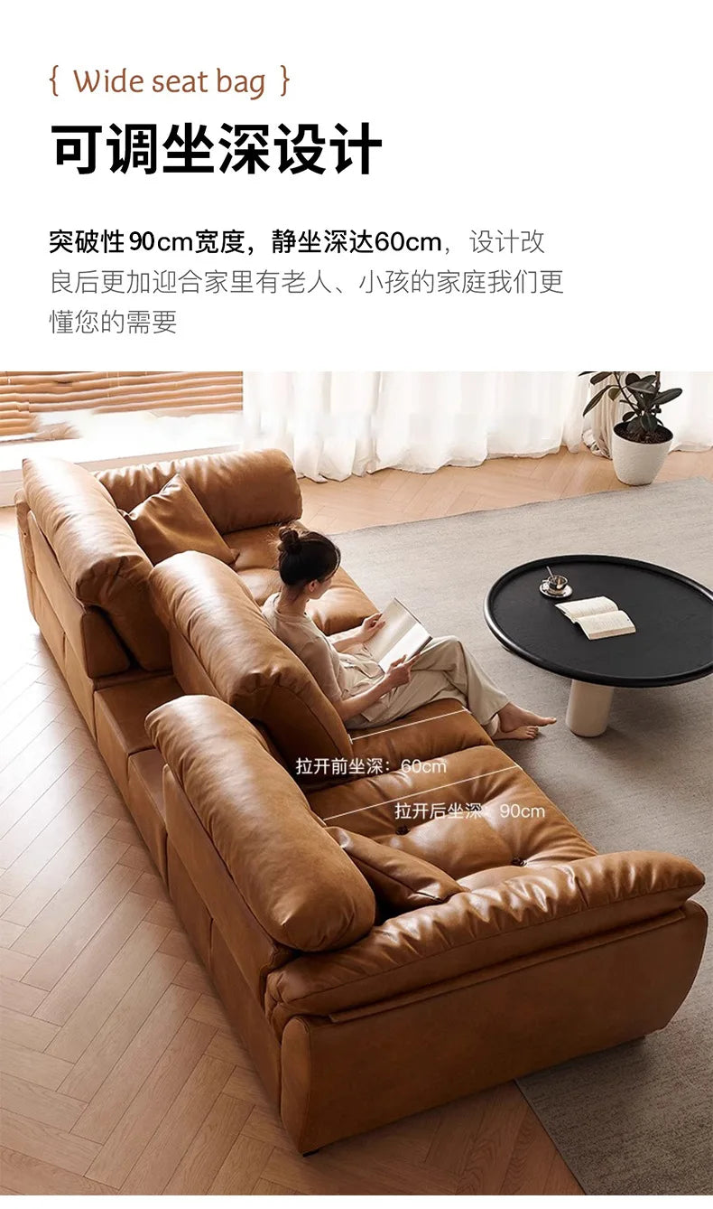 Luxury Loveseat Electric Sofa Strong Full Size Brown Lazy Recliner Chair Lounges Sleeper Designer Woonkamerbanken Furniture