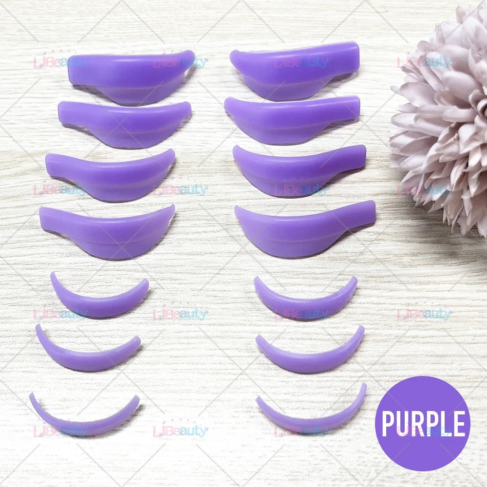 Libeauty 7 Paris Reusable Lash Lift Shield Pad Eeyelash Curling Iron Silicone Eyelashe Curler Accessories Applicator Makeup Tool