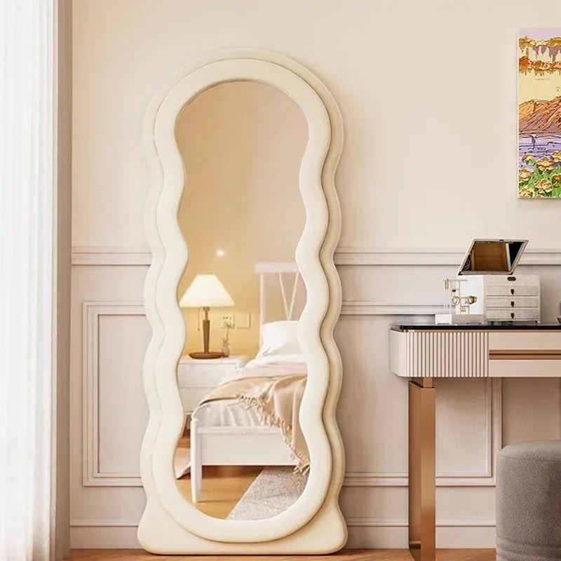 Art Modern Mirror Shower Traffic Art White Floor Korean Style Mirror Full Body Mirror Items Magnifying Espelhos Home Decorations