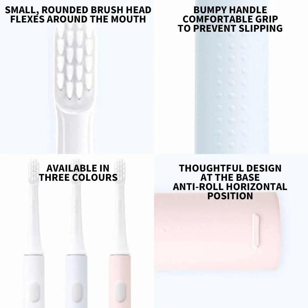 XIAOMI Mijia T100 Sonic Electric Toothbrush Mi Smart Waterproof Tooth Head Brush IPX7 Rechargeable USB for Teeth Brush Whitening
