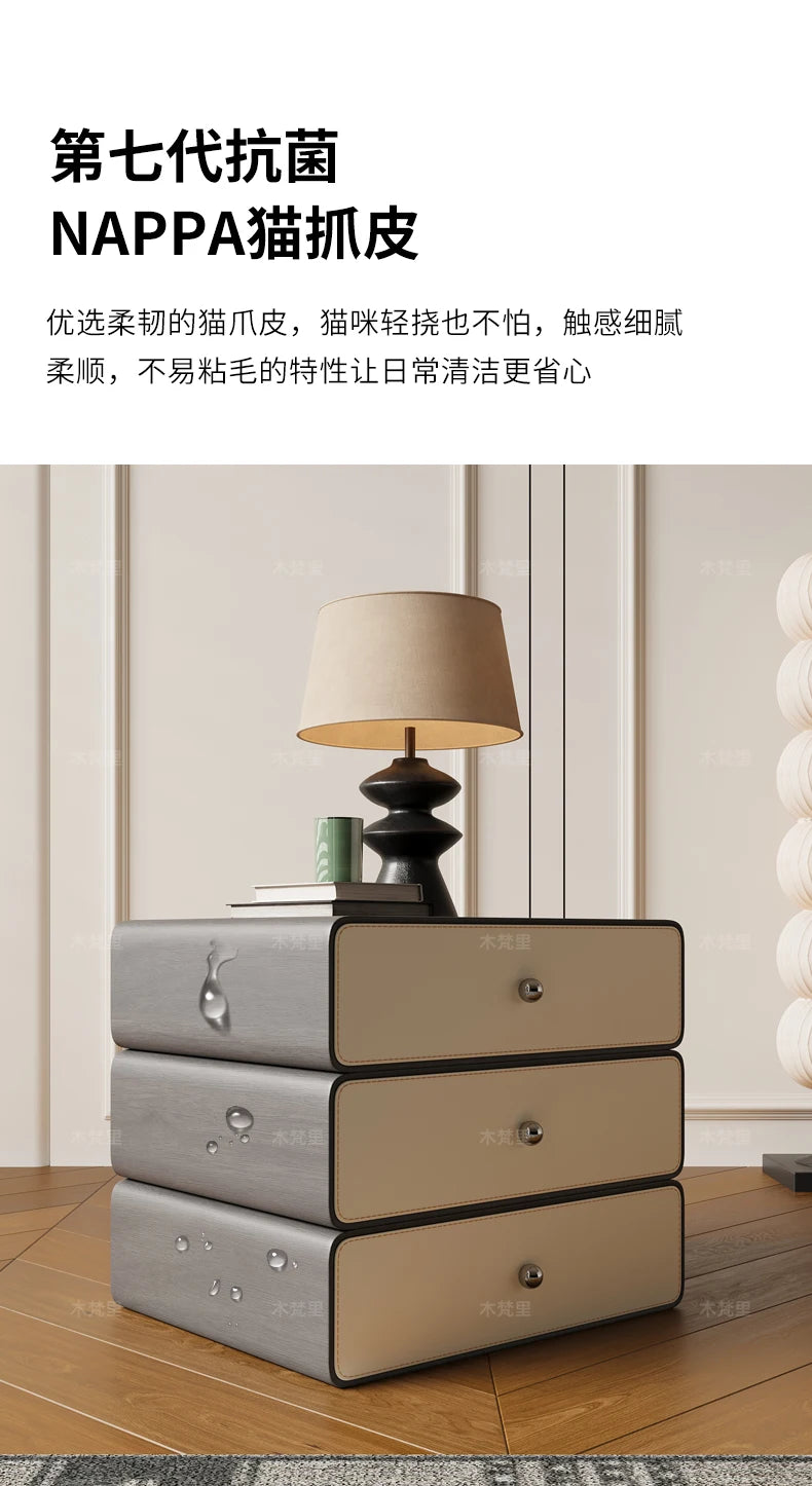 Luxury Storage Bedside Table Bedroom Mobile Cabinets Librero Unique Organizer Nightstand Wood Mesitas De Noche Hotel Furniture