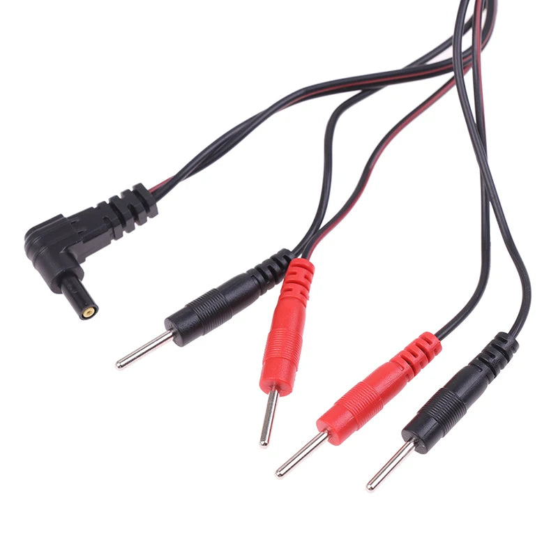 2/4Button Electrotherapy Electrode Lead Electric Shock Wires Cable For Ten Massager Connection Cable Massage & Relaxation