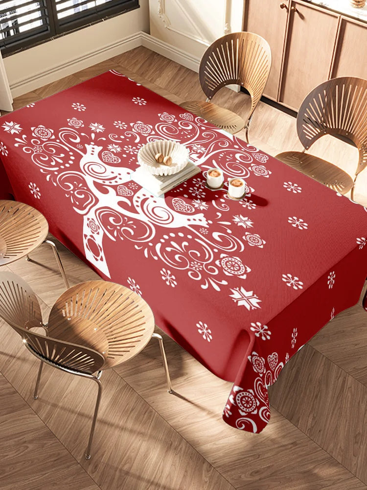 Waterproof Tablecloth Vintage Floral Dining Table Cover Washable Rectangle Table Linens Party Decor Kitchen Table Protector