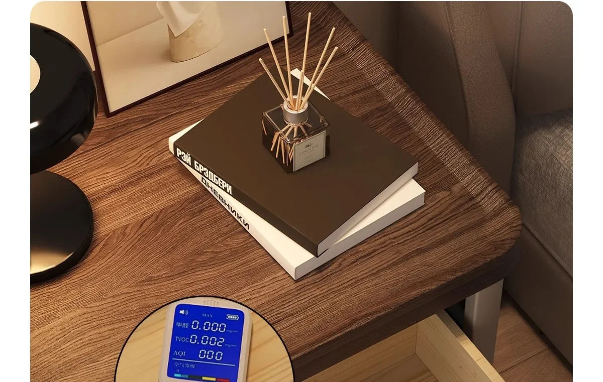 Smart Bedside Table Side With Combination Lock Deluxe Bedside Table Locker Safe Box Cabinet Nightstands Home Bedroom Furniture