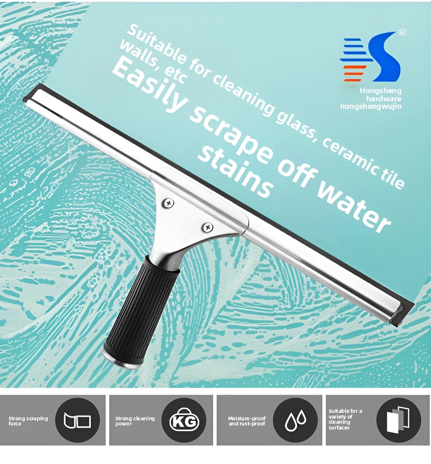 Glass Scraping Glass Artifact Window Brush White Cloud Style Glass Cleaning Wiper Single-sided Window Cleaning Floor Squeegee