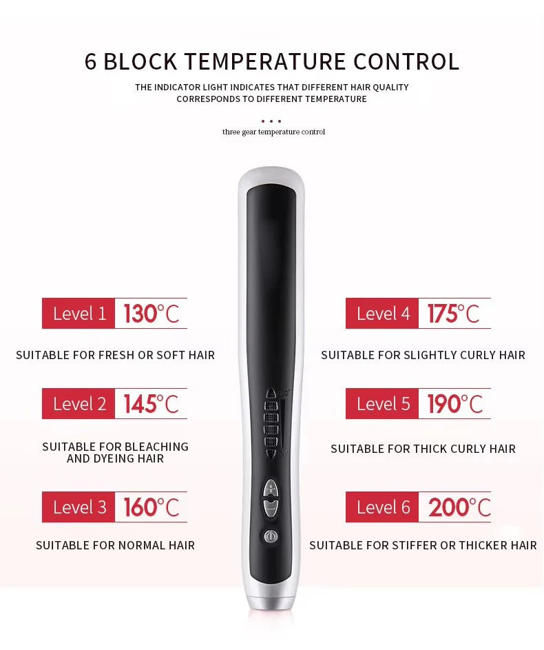 Professional Electric Hair Styling Straightening Smoothing Modeling Brush Rotating Hairbrush Hot Comb Electrical Curling Iron