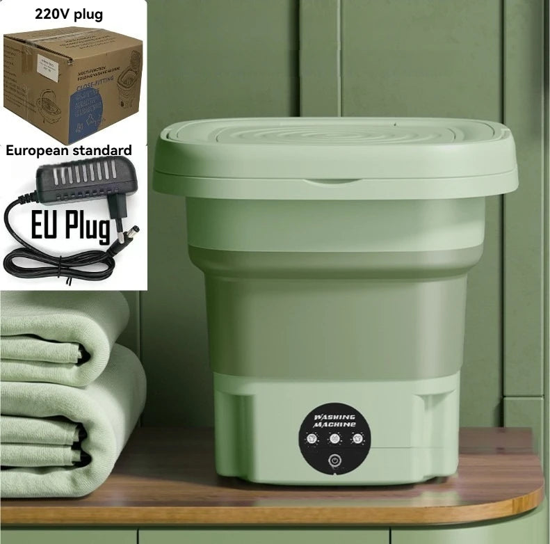 Folding washing machine artifact mini washing machine Household wash-off dual-purpose vertical baby underwear washing socks